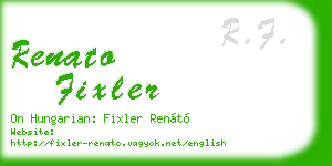 renato fixler business card