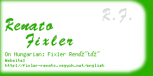 renato fixler business card